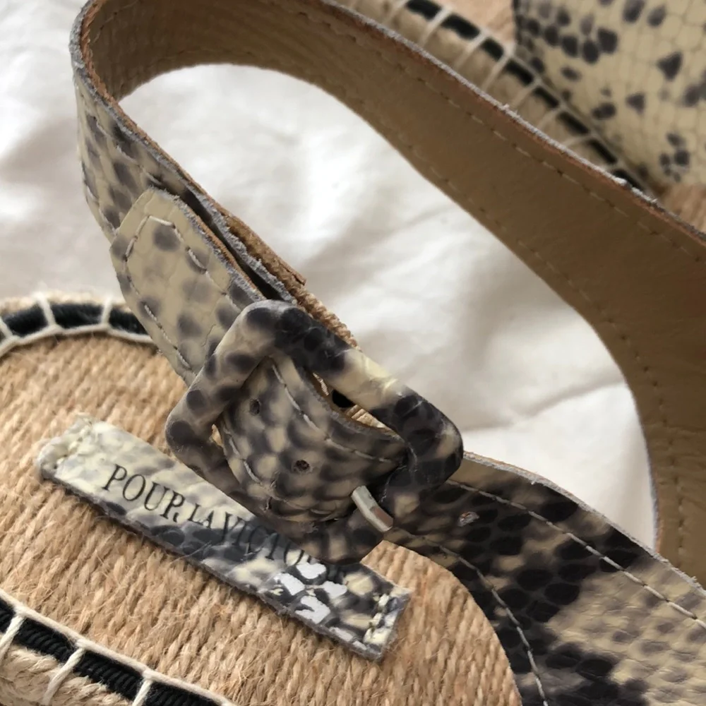 Pour La Victoire Snakeskin Espadrilles - Picture 5 of 6